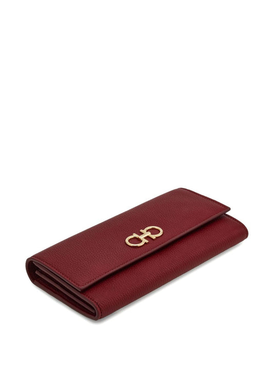 Ferragamo Gancini wallet on chain women Bordeaux Clutches Ferragamo