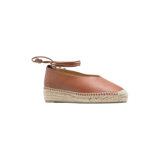 Castaner Flat shoes Leather Brown Espadrilles Castaner