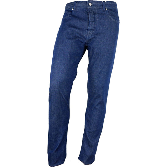 Aquascutum Blue Cotton Men Jeans Aquascutum