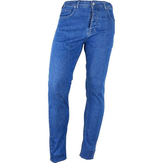 Aquascutum Chic Light Blue Cotton Denim Jeans Aquascutum