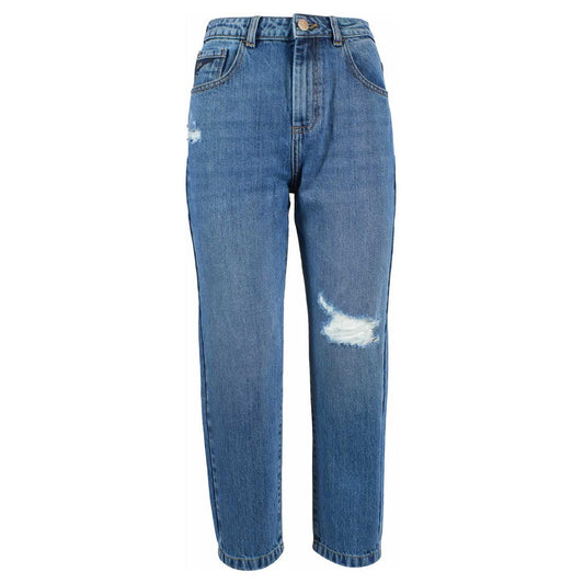 Yes Zee Blue Cotton Women Jeans Yes Zee