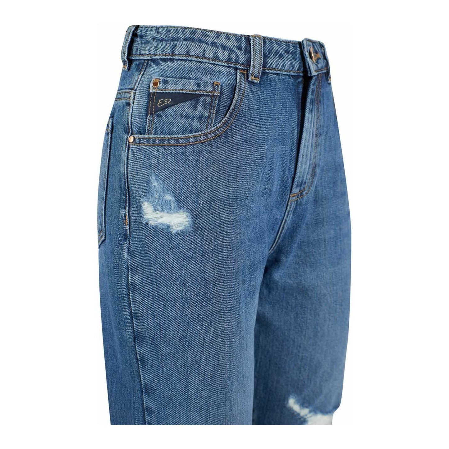 Yes Zee High-Waist Ripped Blue Jeans for Women Yes Zee