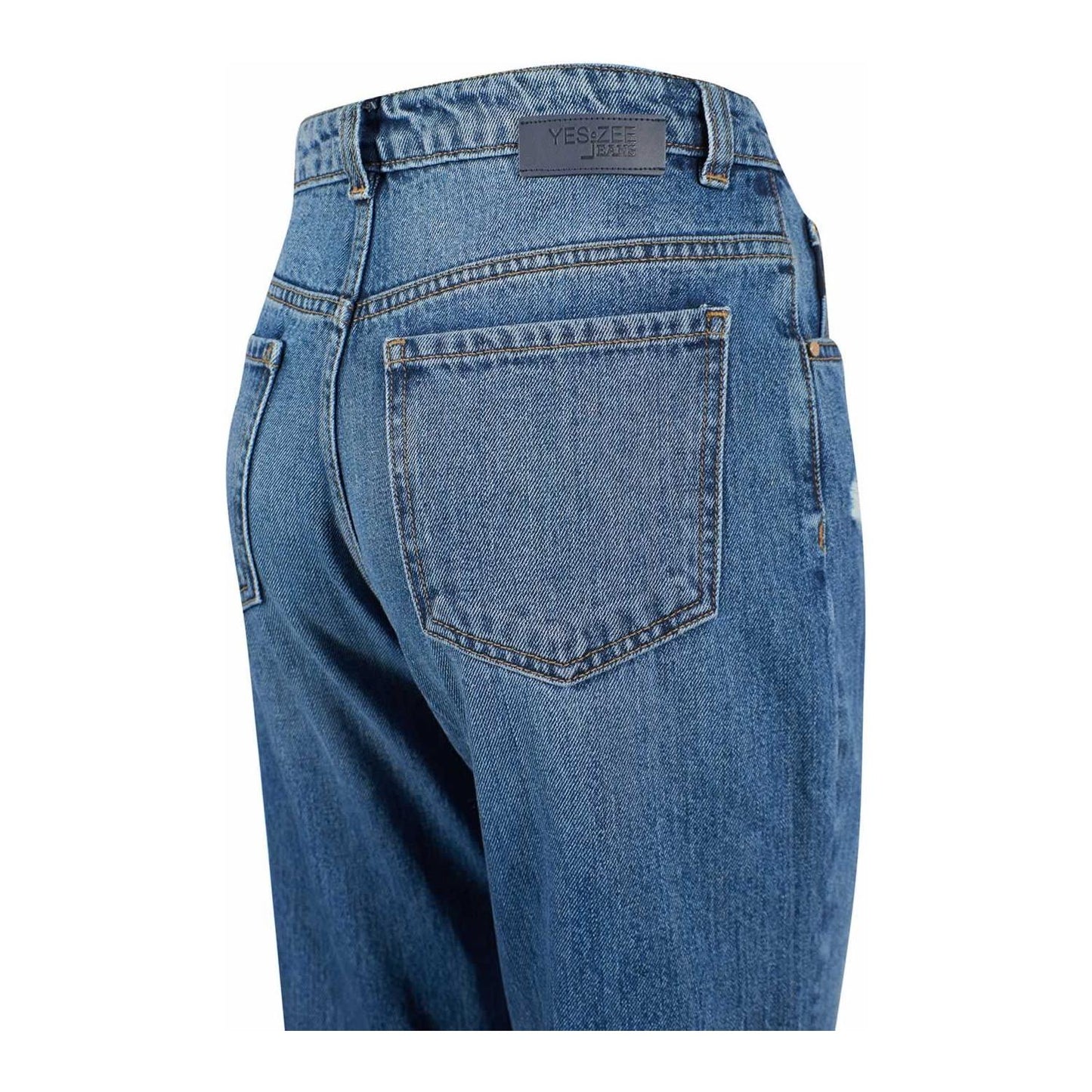 Yes Zee High-Waist Ripped Blue Jeans for Women Yes Zee