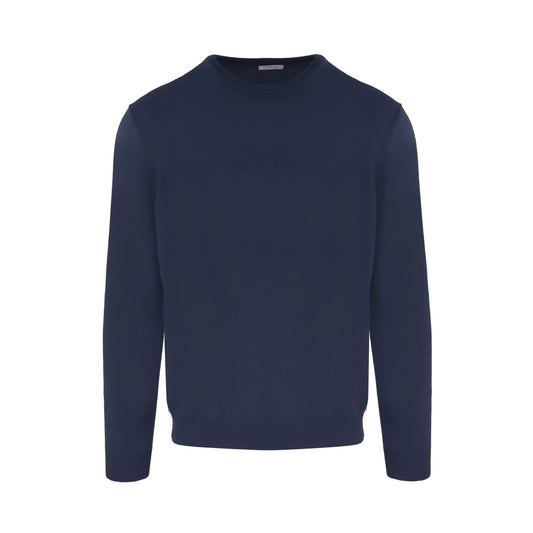 Malo Elegant Cashmere Roundneck Sweater in Chic Blue Malo