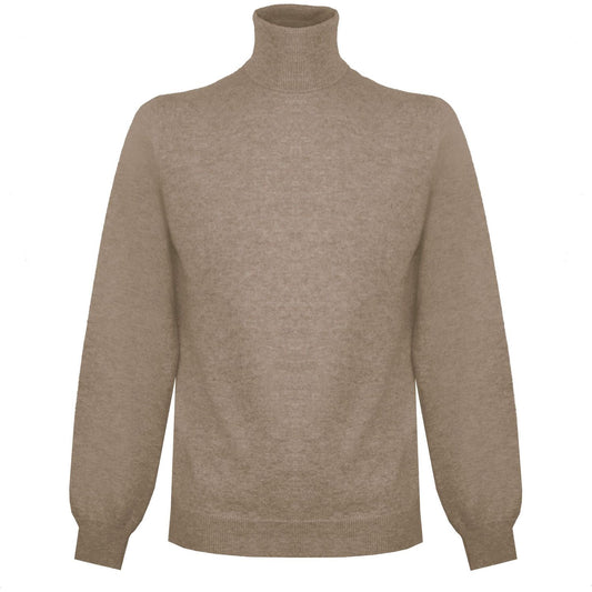 Malo Beige High Neck Cashmere Sweater Malo