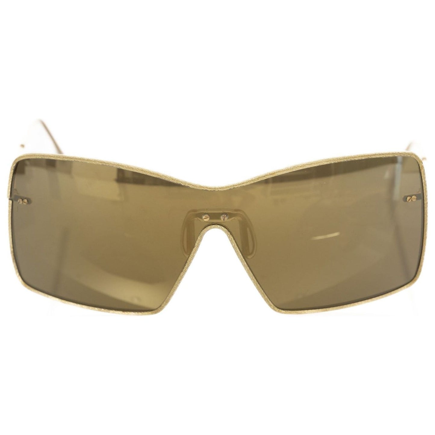 Frankie Morello Gold Metallic Fibre Women Sunglass Frankie Morello