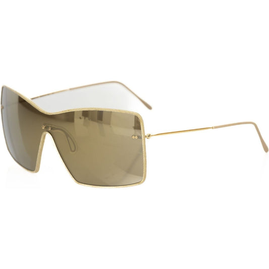 Frankie Morello Gold Metallic Fibre Women Sunglass Frankie Morello