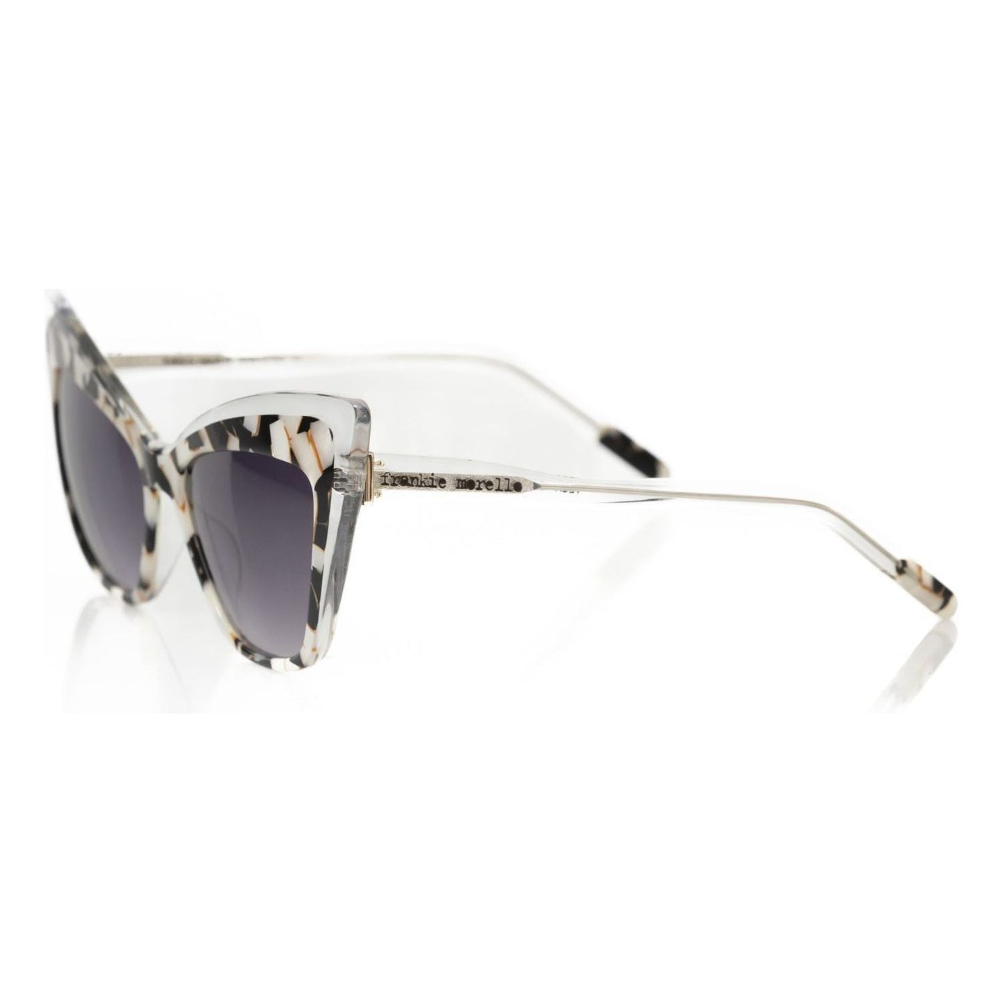 Frankie Morello Black Acetate Women Sunglass Frankie Morello