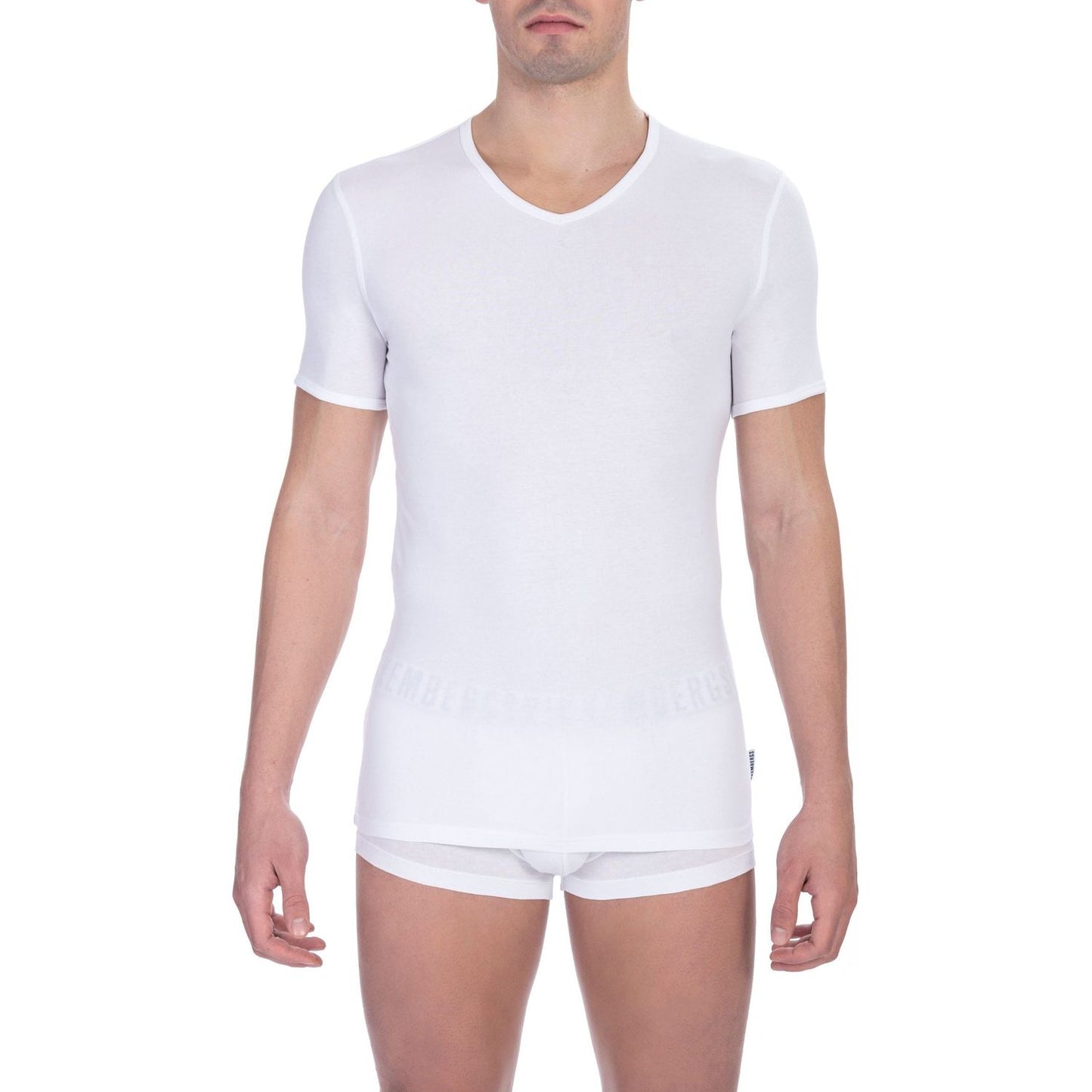 Bikkembergs White Cotton Men's T-Shirt Bikkembergs