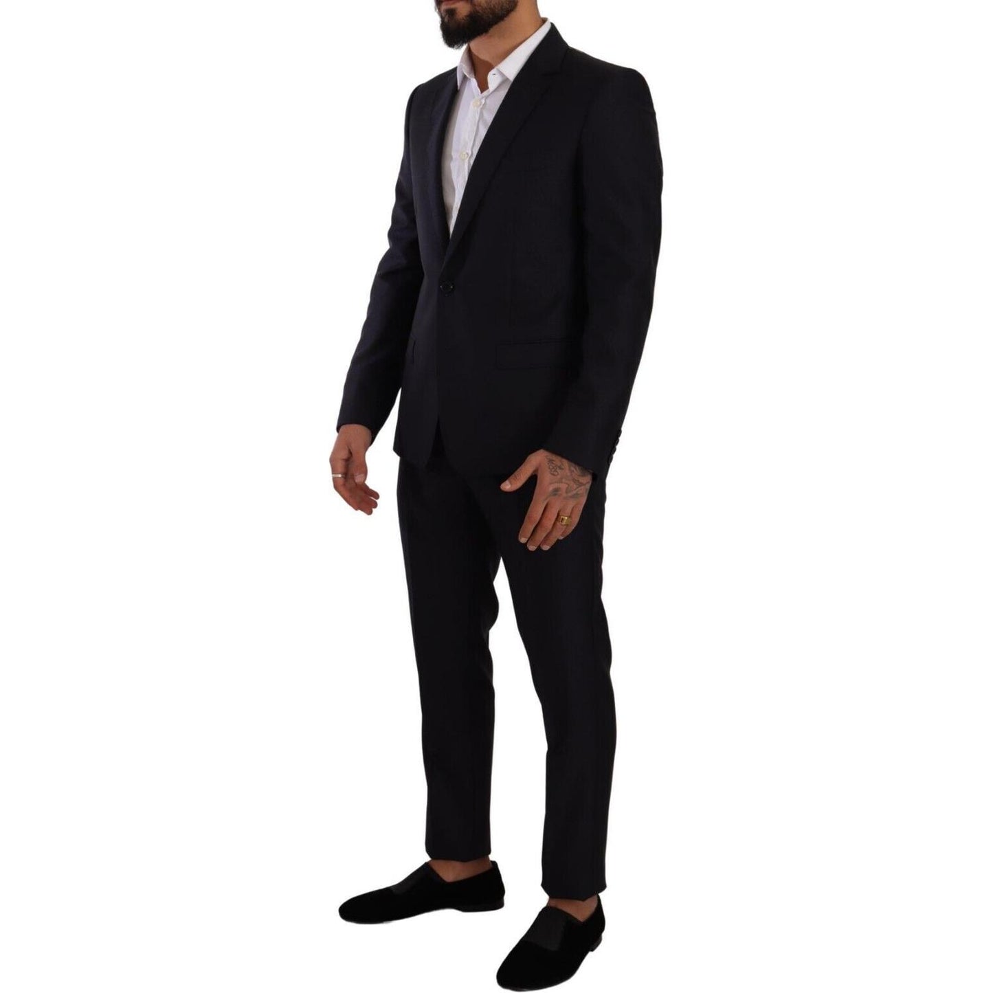 Dolce & Gabbana Elegant Slim Fit Wool Silk Cashmere Men's Suit Dolce & Gabbana