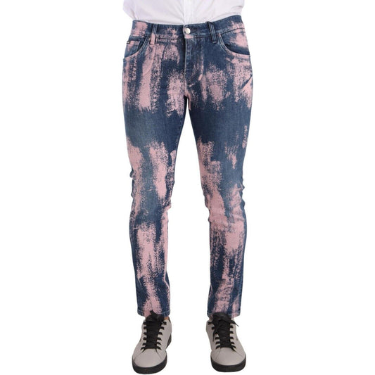 Dolce & Gabbana Elegant Skinny Slim Fit Denim Jeans in Tie Dye Dolce & Gabbana