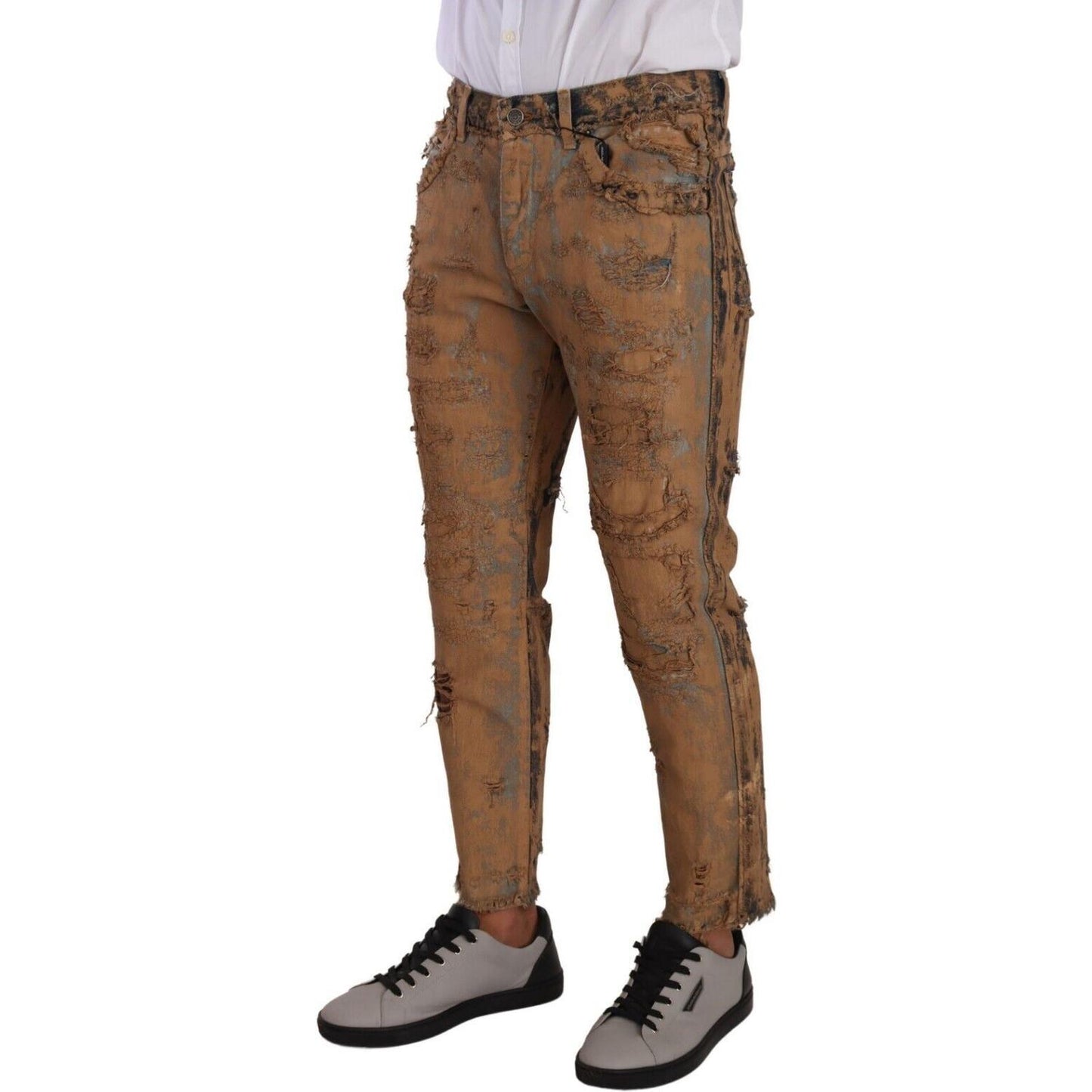 Dolce & Gabbana Authentic Distressed Denim Classic Trousers Dolce & Gabbana