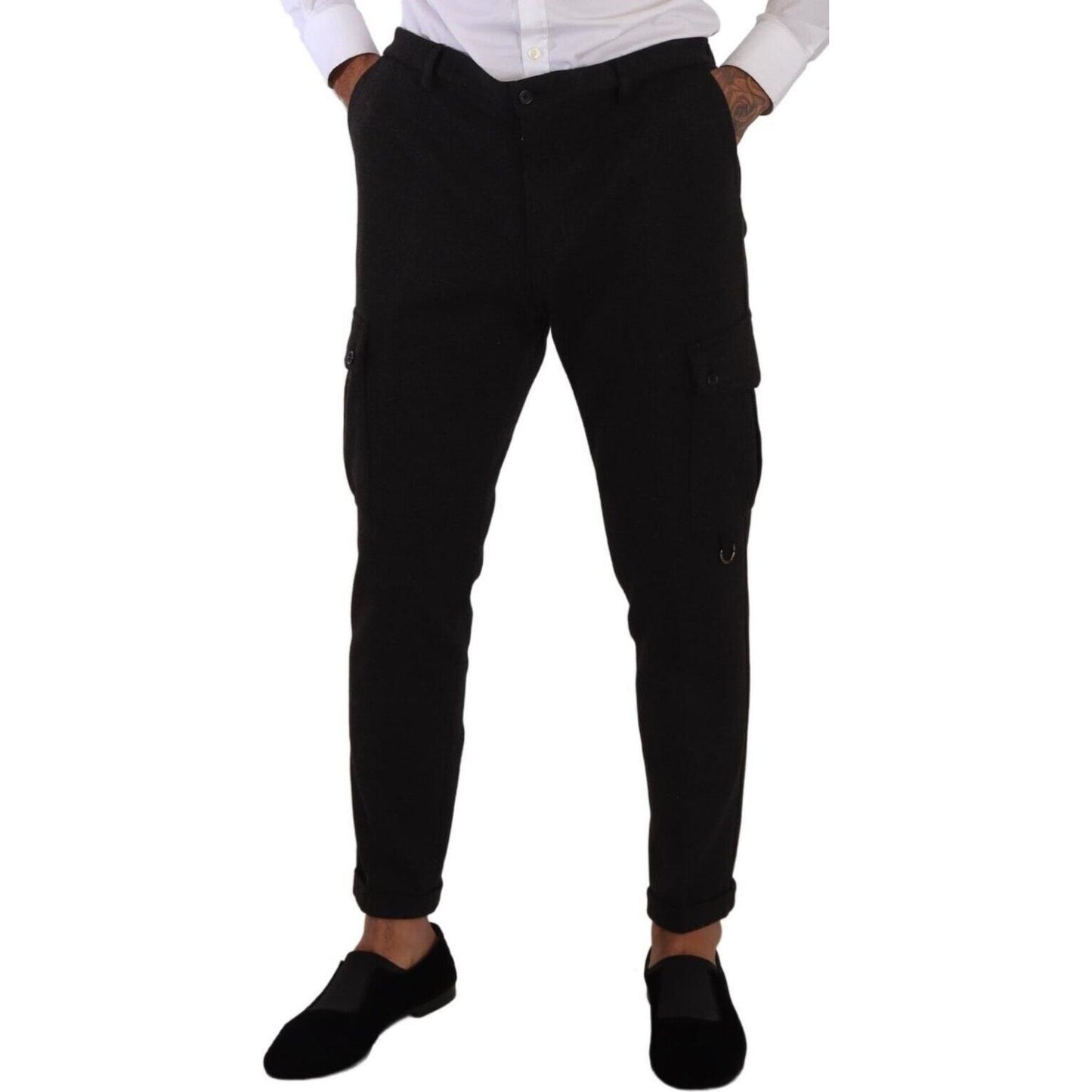 Dolce & Gabbana Sleek Skinny Cargo Pants in Timeless Black Dolce & Gabbana