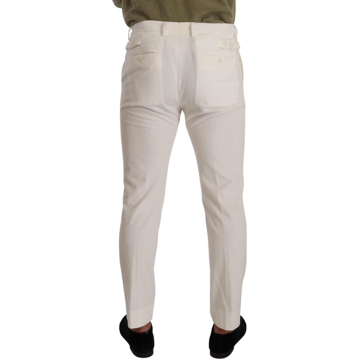 Dolce & Gabbana Elegant Slim Fit Cotton Trousers Dolce & Gabbana