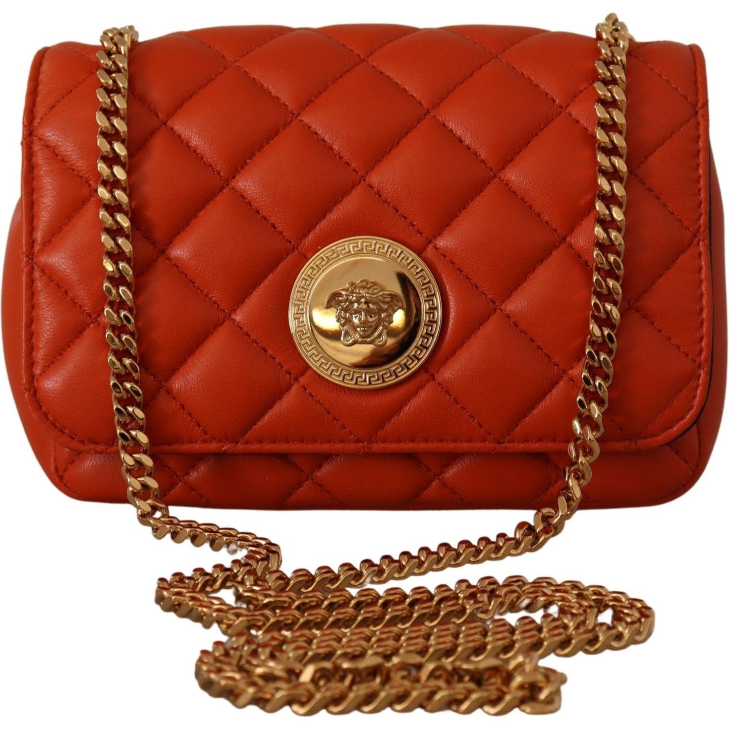 Versace Elegant Red Nappa Leather Crossbody Bag Versace