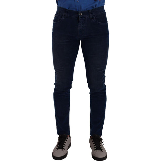 Dolce & Gabbana Sleek Dark Blue Slim Fit Jeans Dolce & Gabbana