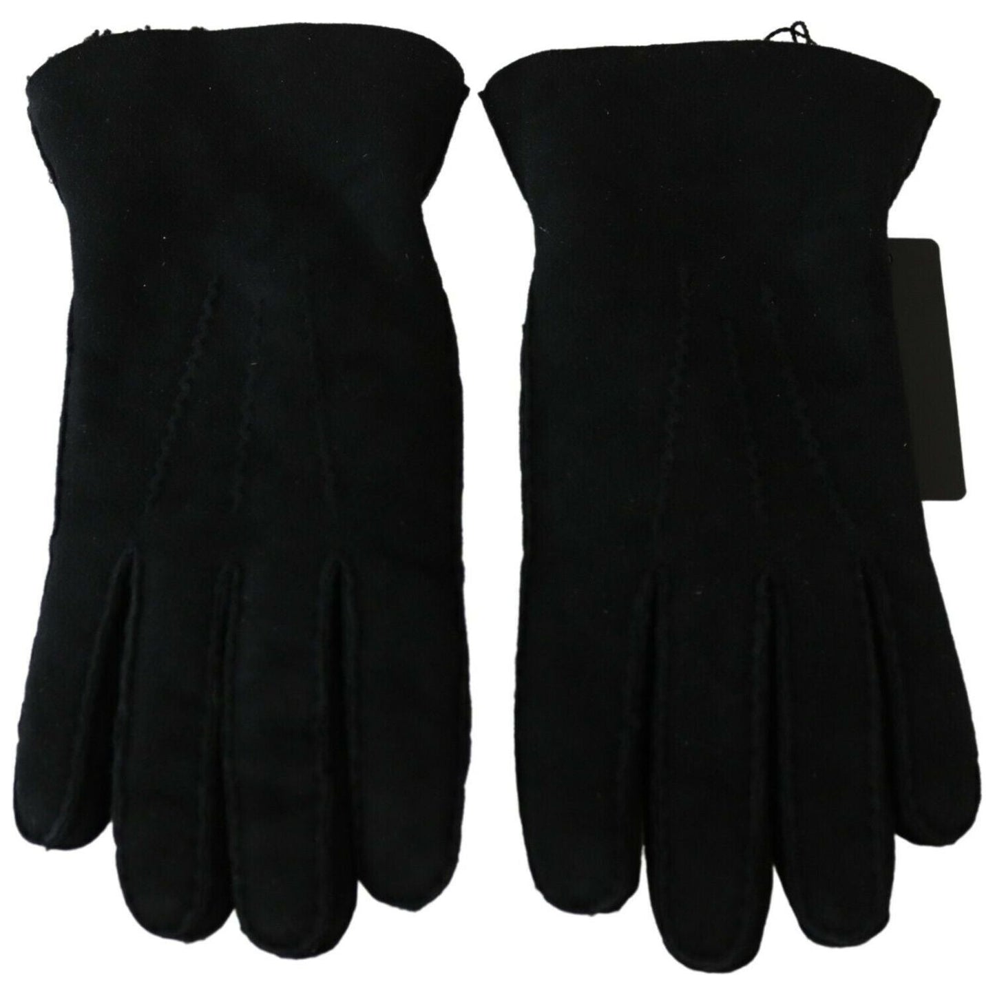 Dolce & Gabbana Elegant Black Leather Biker Gloves Dolce & Gabbana