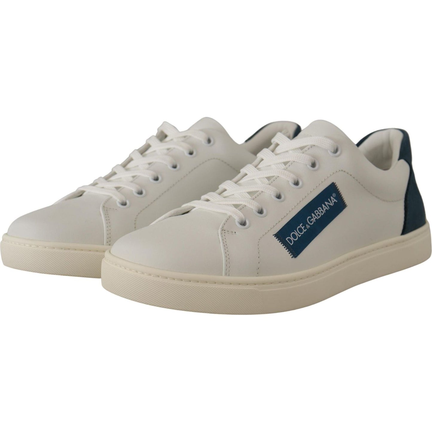 Dolce & Gabbana Chic White Leather Low-Top Sneakers Dolce & Gabbana