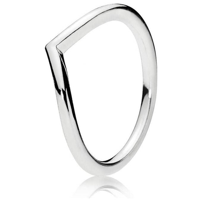 PANDORA JEWELS Mod. WISHBONE SILVER - RING - Size 50 DESIGNER FASHION JEWELLERY PANDORA