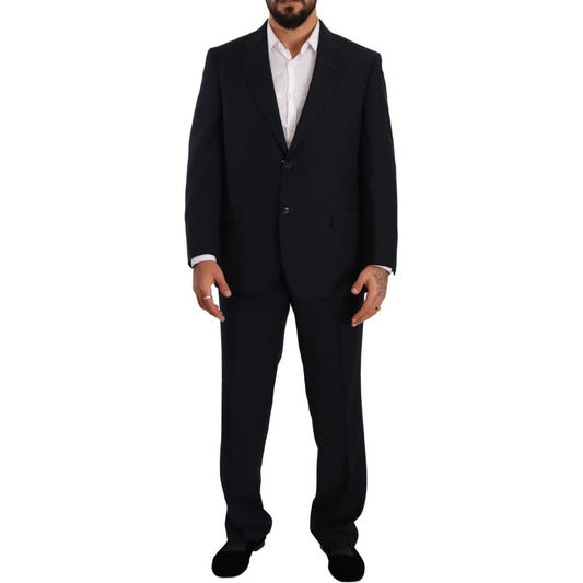 Domenico Tagliente Elegant Blue Two-Piece Deconstructed Suit Domenico Tagliente