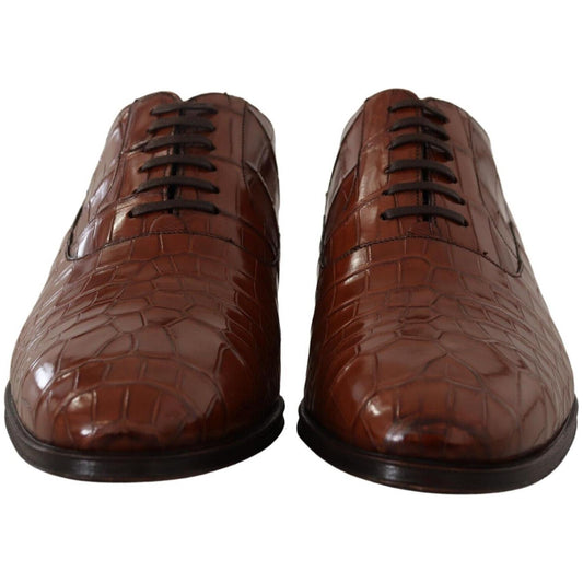 Dolce & Gabbana Elegant Exotic Crocodile Leather Formal Shoes Dolce & Gabbana