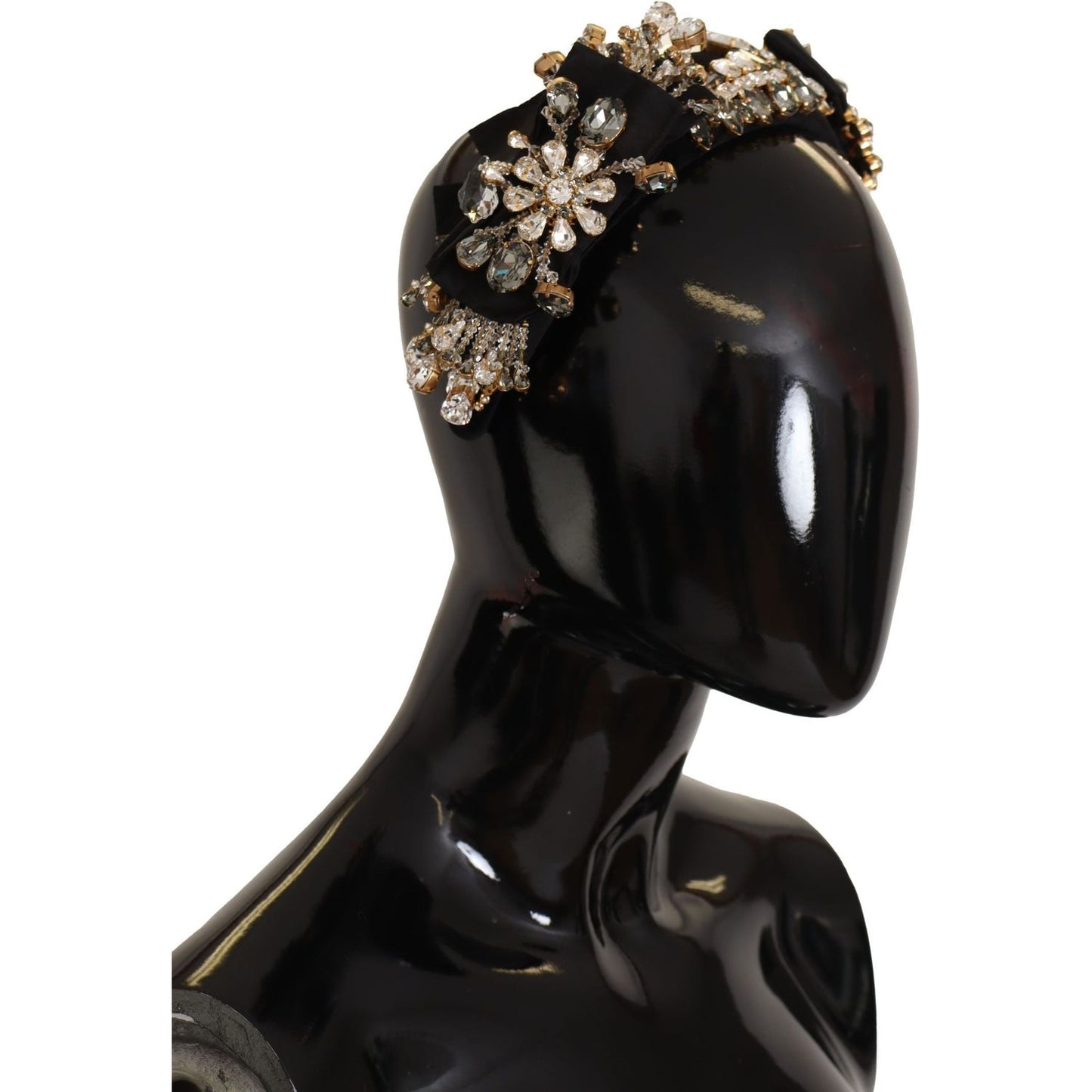 Dolce & Gabbana Embroidered Silk Crystal Tiara Dolce & Gabbana