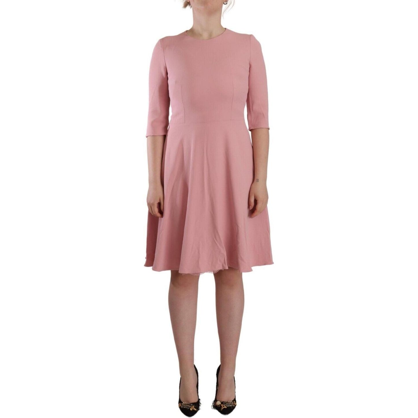 Dolce & Gabbana Elegant Pink A-Line Knee Length Dress Dolce & Gabbana