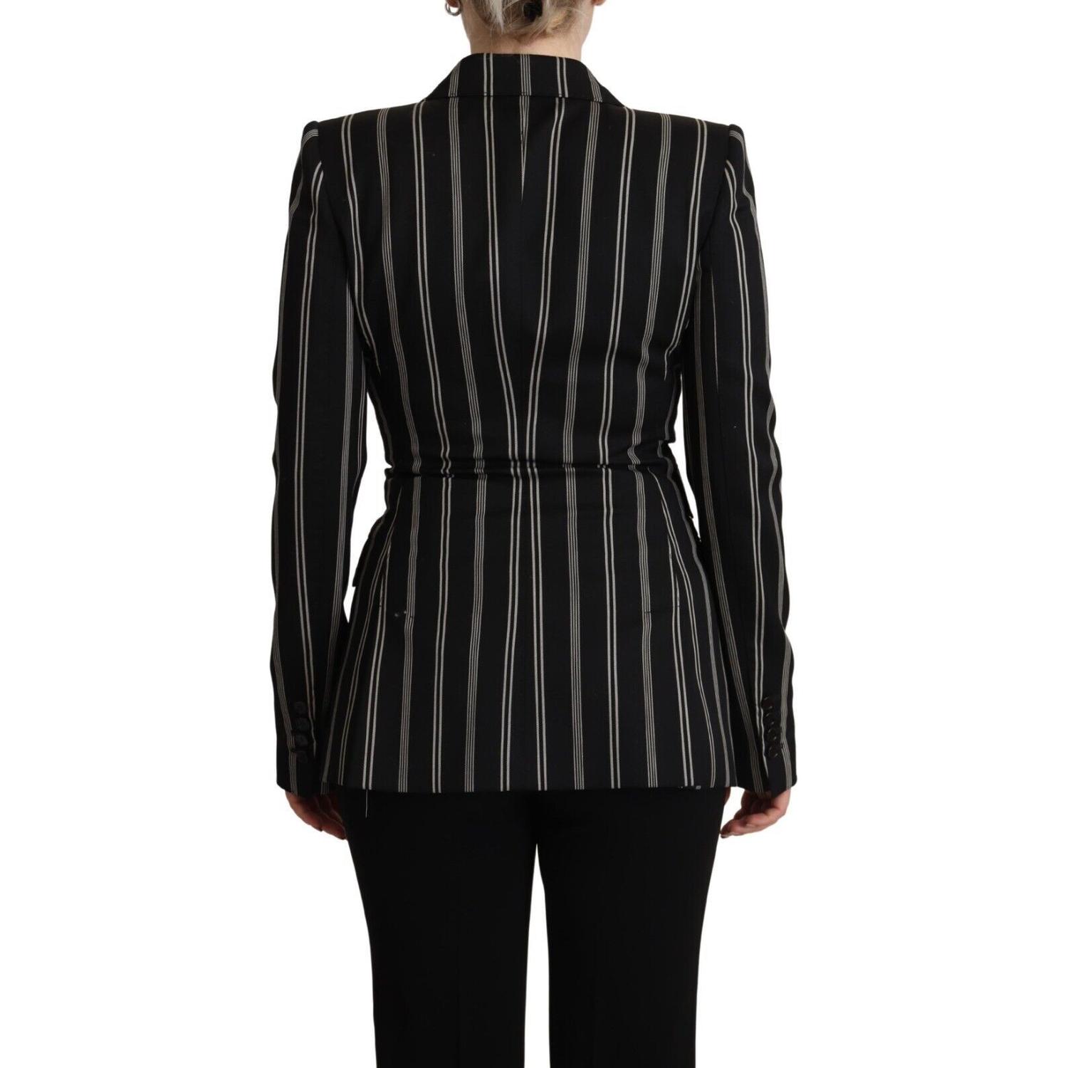 Dolce & Gabbana Elegant Striped Wool Stretch Jacket