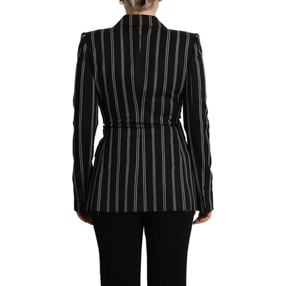 Dolce & Gabbana Elegant Striped Wool Stretch Jacket Dolce & Gabbana