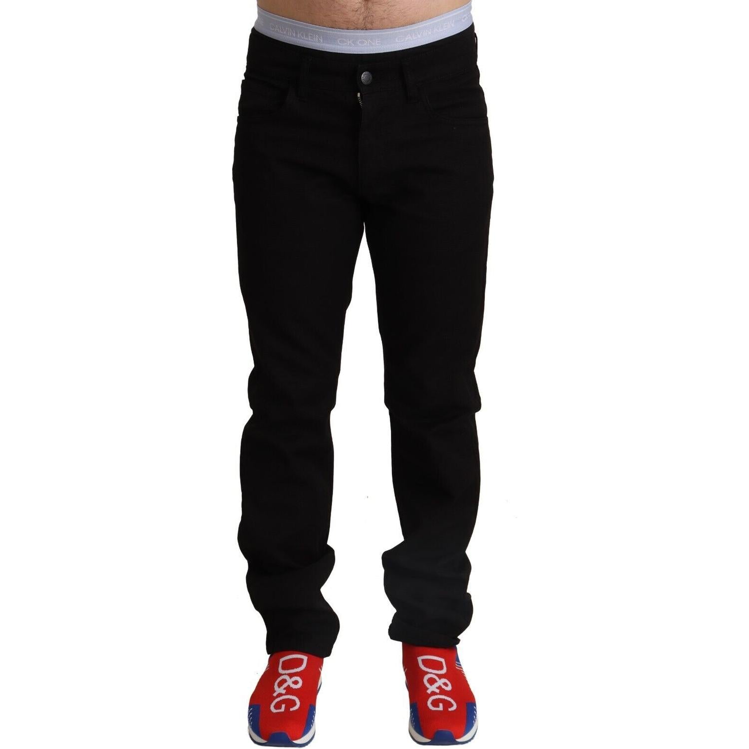 Dolce & Gabbana Elegant Skinny Black Cotton Pants