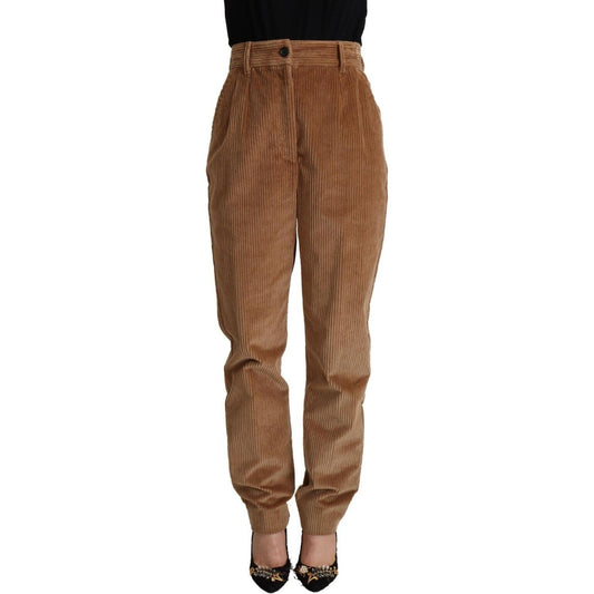 Dolce & Gabbana Chic High-Waisted Corduroy Skinny Pants Dolce & Gabbana