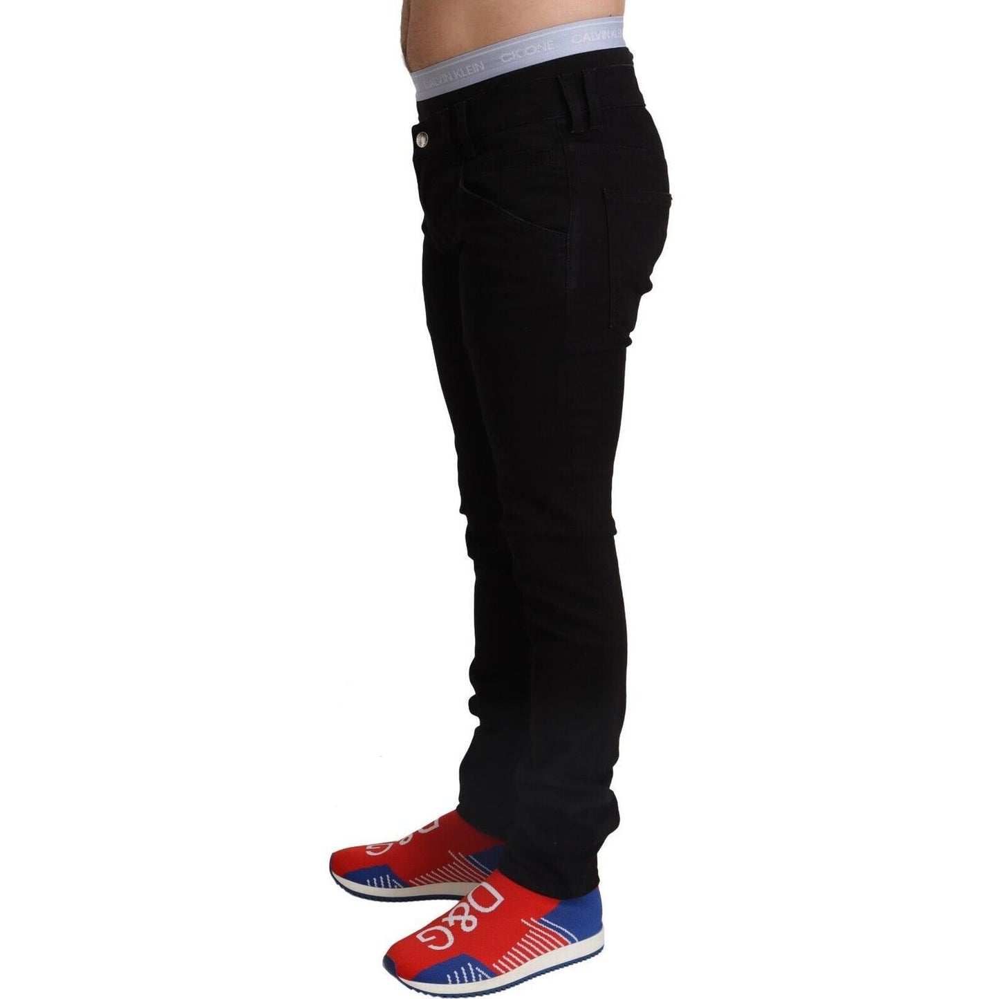 Dolce & Gabbana Elegant Slim Fit Black Denim Jeans Dolce & Gabbana