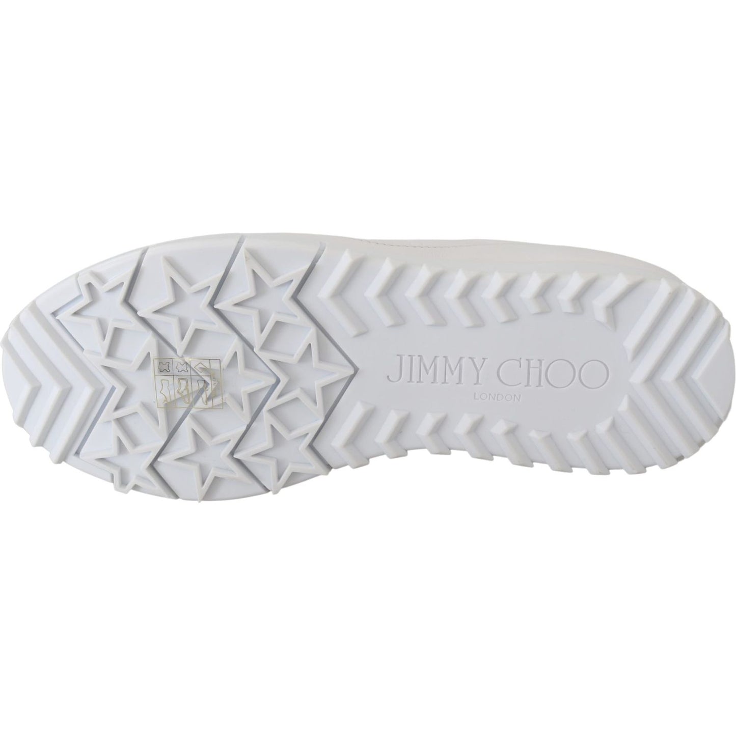 Jimmy Choo Elegant White Leather Sneakers Jimmy Choo