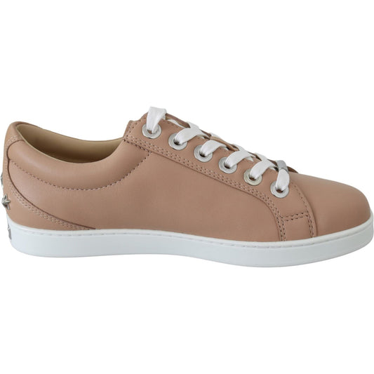 Jimmy Choo Powder Pink Nappa Leather Sneakers Jimmy Choo