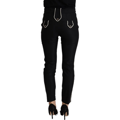 Dolce & Gabbana Elegant High Waisted Slim Fit Trousers Dolce & Gabbana