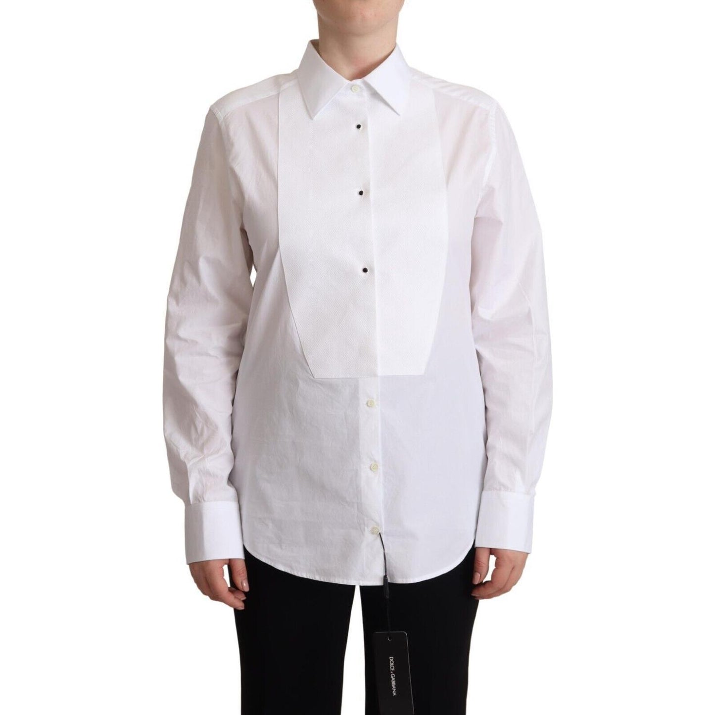 Dolce & Gabbana Elegant White Poplin Dress Shirt Dolce & Gabbana