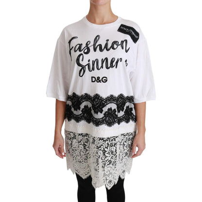 Dolce & Gabbana Chic DG Fashion Sinners Oversized Tee Dolce & Gabbana