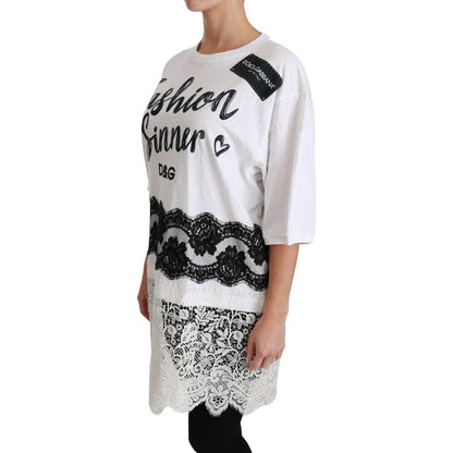 Dolce & Gabbana Chic DG Fashion Sinners Oversized Tee Dolce & Gabbana