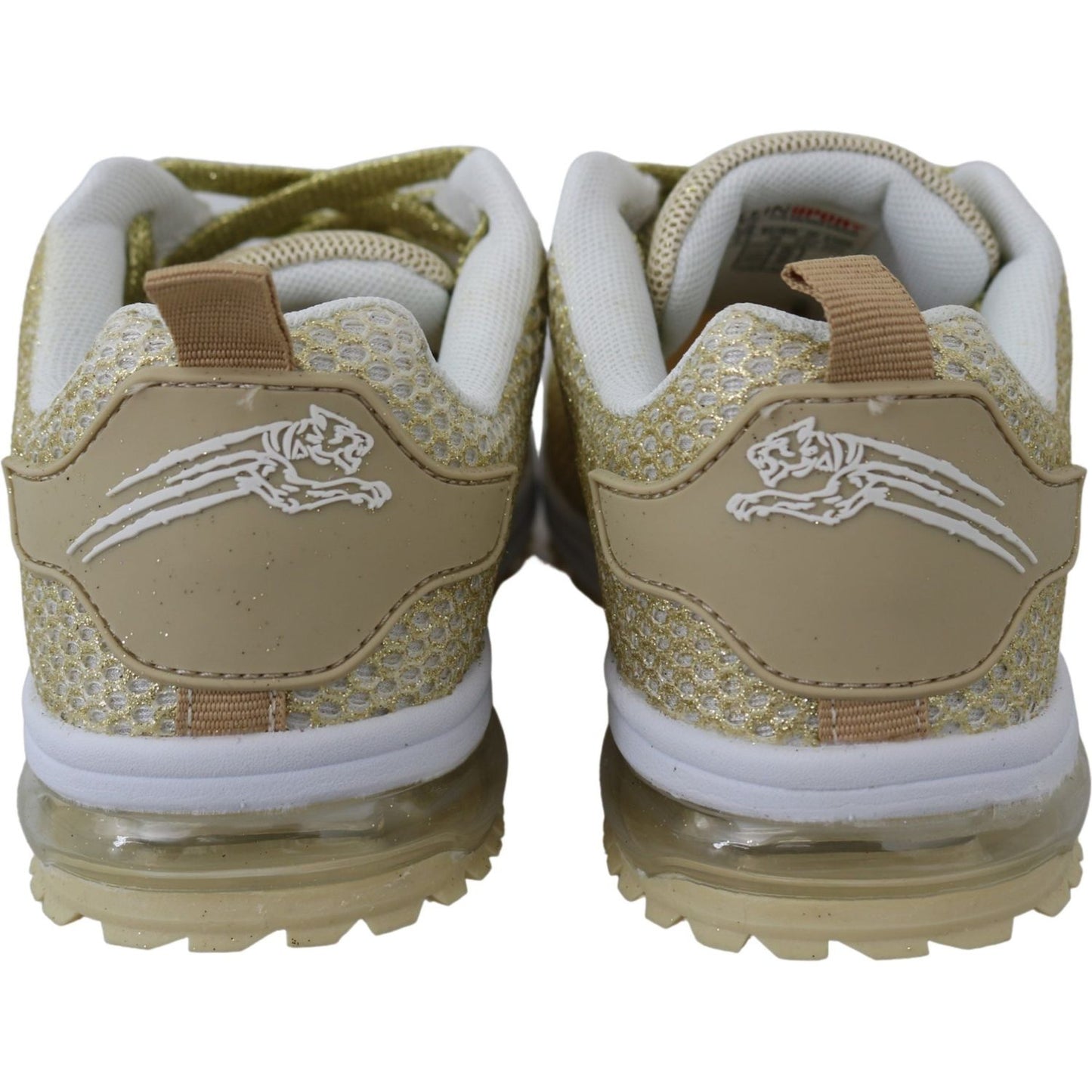 Plein Sport Exquisite Gold Polyester Sport Sneakers Plein Sport