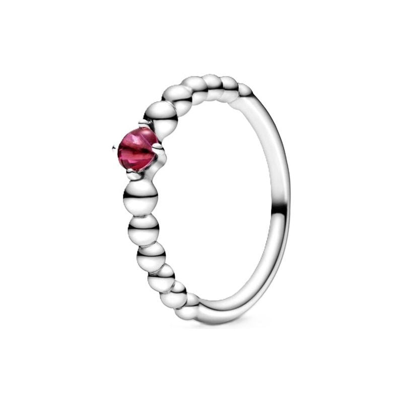 PANDORA JEWELS Mod. RED STONE - RING - Size 56 Ring PANDORA