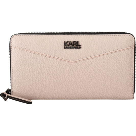 Karl Lagerfeld Elegant Mauve Leather Wallet - Secure & Stylish Karl Lagerfeld