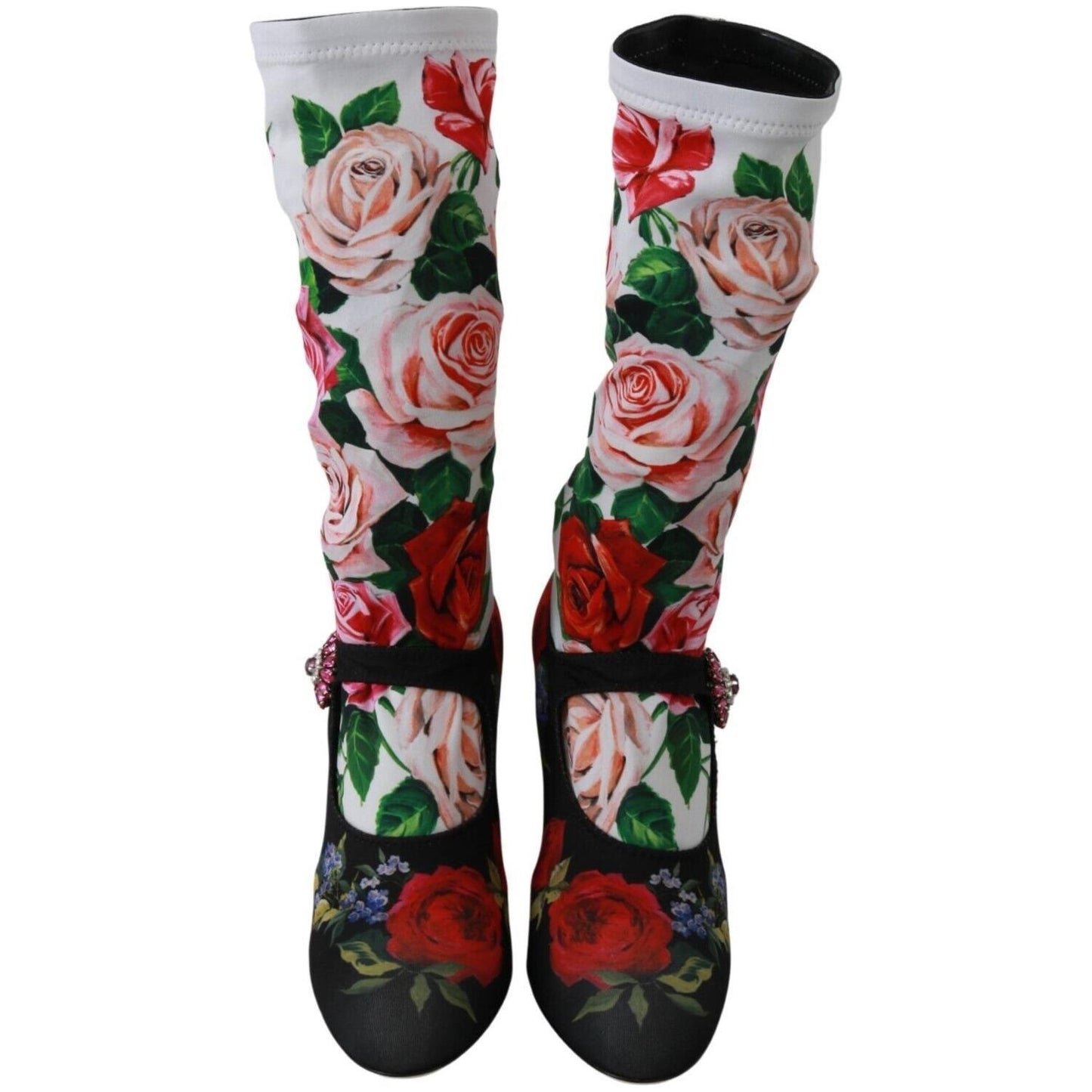 Dolce & Gabbana Floral Embellished Socks Boots Dolce & Gabbana