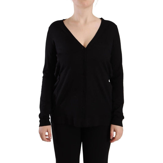 Dolce & Gabbana Elegant Black V-Neck Wool Pullover Dolce & Gabbana