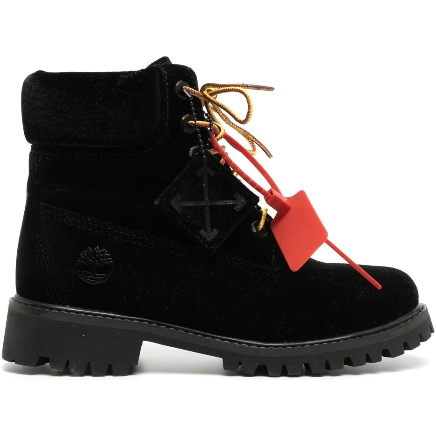 Off-White Black Leather Iconic Designer Boots Off-White