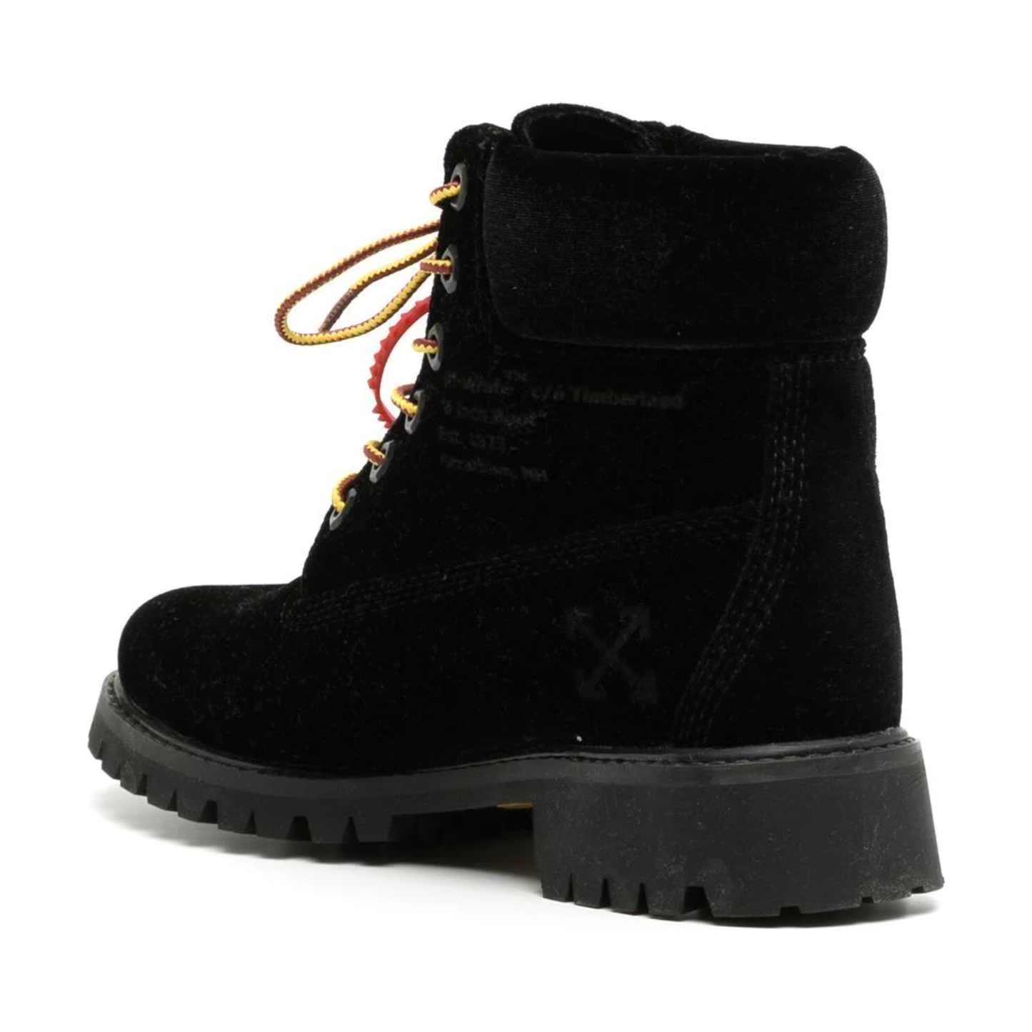 Off-White Black Leather Iconic Designer Boots Off-White