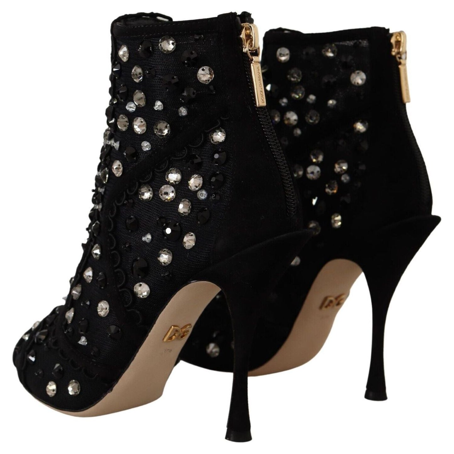 Dolce & Gabbana Embellished Crystal Short Boots Dolce & Gabbana