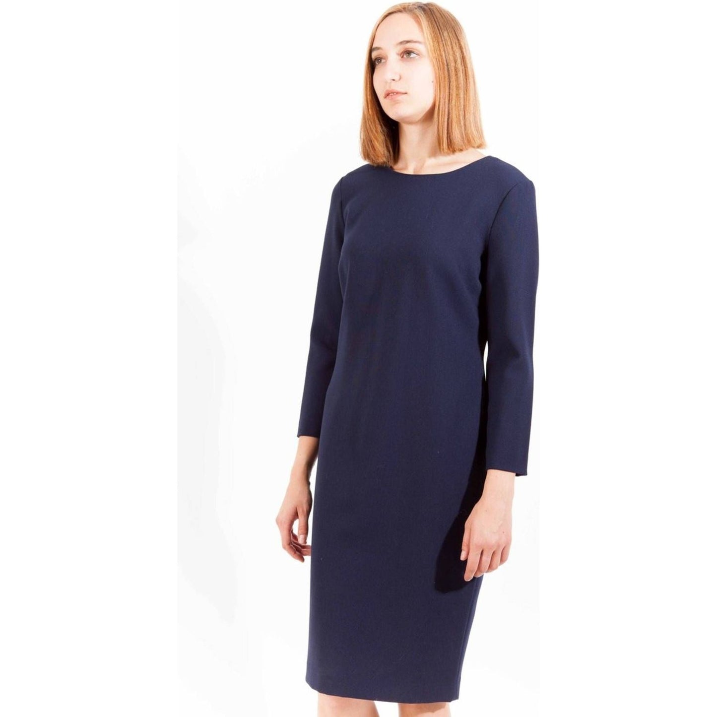 Gant Elegant Blue Short Dress with 3/4 Sleeves Gant