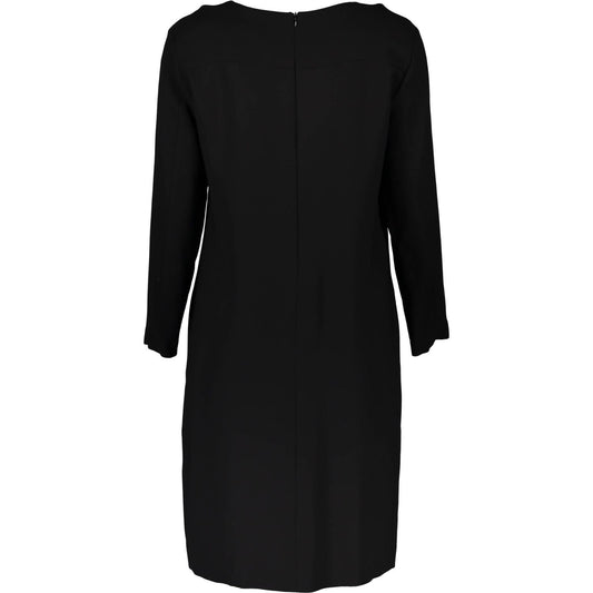 Gant Chic Black Short Dress with Long Sleeves Gant