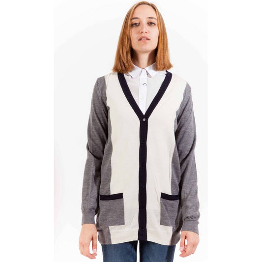 Gant Chic Gray Woolen Long Sleeve Cardigan Gant