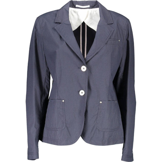 Gant Timeless Blue Cotton Jacket with Classic Appeal Gant